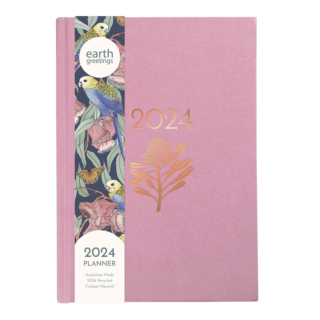 Earth Greetings 2024 Planner Dusk Mockingbird Lounge