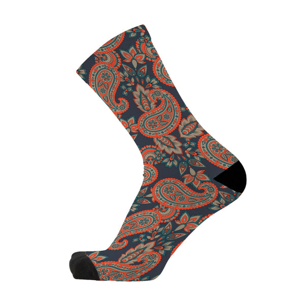 Red Fox Sox Wider/Larger - Vintage Paisley