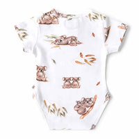 Koala Short Sleeve Organic Bodysuit: 6-12 Months (0)