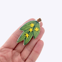 Ceramic Brooch - Wattle