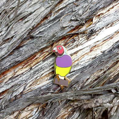 Dan Cox Enamel Pin - Gouldian Finch