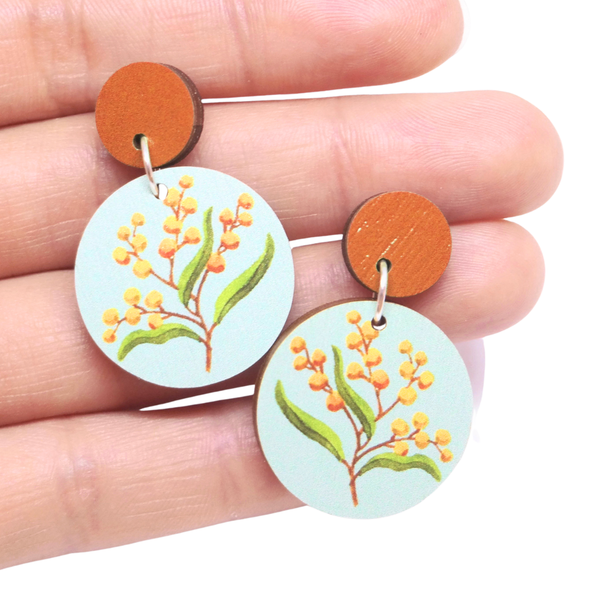 Australian Wildflower Earrings - Golden Wattle