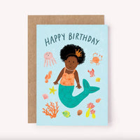 LSS Card - Kid's Birthday Mermaid