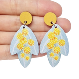 Australian Wildflower Earrings - Silver Wattle