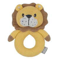 Knitted Rattle - Leo the Lion