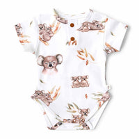 Koala Short Sleeve Organic Bodysuit: 6-12 Months (0)