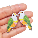 Australian Bird Earrings - Rose Crowned Fruit Dove