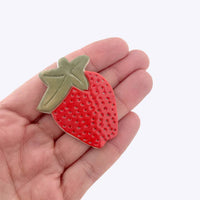 Ceramic Brooch - Strawberry