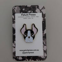 Patch Press Pin - Dog Boston Terrier