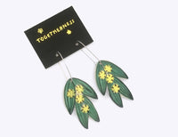 Handmade Ceramic Earrings: Wattle