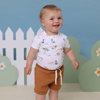 Dog Park Short Sleeve Organic Bodysuit: 3-6 Months (00)