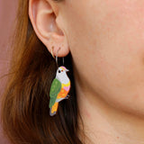 Australian Bird Earrings - Rose Crowned Fruit Dove