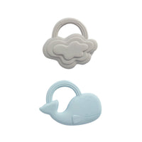 2pk Silicone Teether - Whale & Cloud