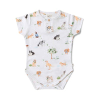 Dog Park Short Sleeve Organic Bodysuit: 3-6 Months (00)