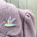 Bridget Farmer Enamel Pin In Flight - Swift Parrot