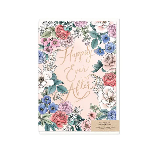 Typoflora Card - Happily Ever After Garden