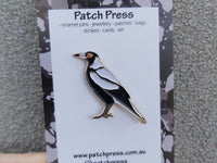 Patch Press Pin - Aus Magpie (gold metal)