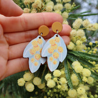 Australian Wildflower Earrings - Silver Wattle