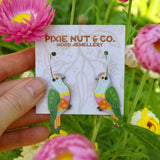 Australian Bird Earrings - Rose Crowned Fruit Dove