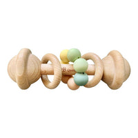 OB Designs - Wooden Rattle Teether - Multi-Colour