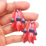 Australian Wildflower Earrings - Sturt Pea