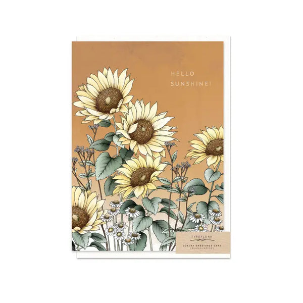 Typoflora Card - Hello Sunshine