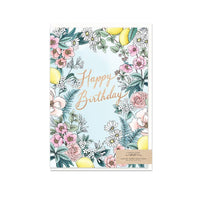 Typoflora Card - Birthday Citrus