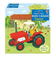 Usborne Book and 3 Jigsaws - Tractors