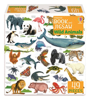 Usborne 49 Pc Jigsaw and Book - Wild Animals