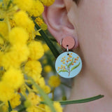 Australian Wildflower Earrings - Golden Wattle