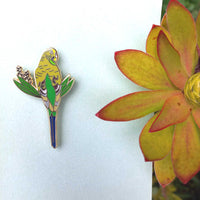 Dan Cox Enamel Pin - Budgerigar