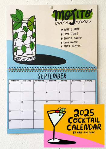 Able & Game 2025 Calendar - Cocktail