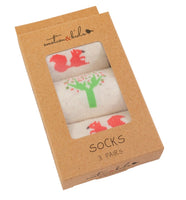 Baby Sock 3 Pack - Squirrel