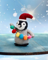 Felt - Penguin with Festoon Light