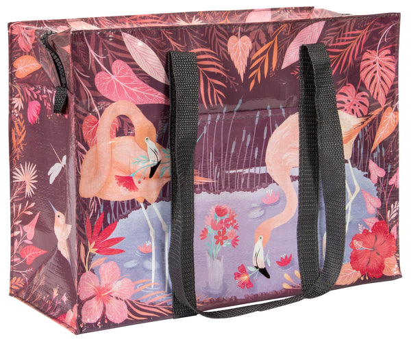 Blue Q Shoulder Tote - Flamingo