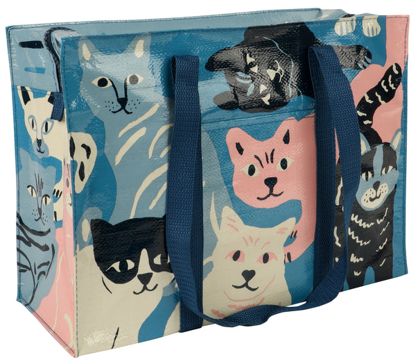 Blue Q Shoulder Tote - Happy Cats