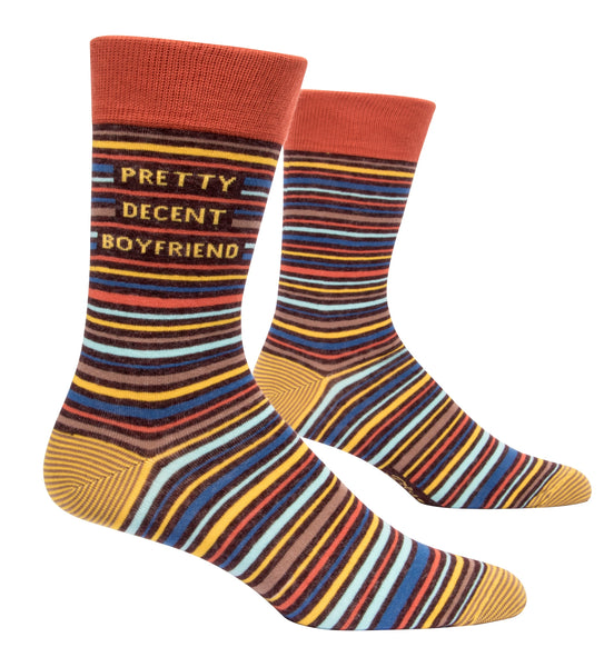 Blue Q Men's Socks - Pretty Decent Boyfriend