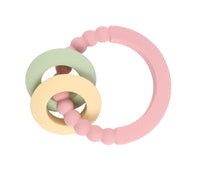 Teether - Rings Blush with Sage and Milkshake