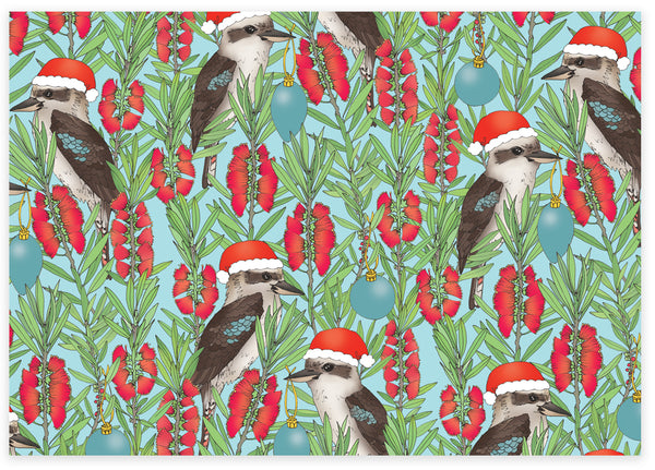 Earth Greetings Folded Wrapping Paper - Jolly Kookaburras