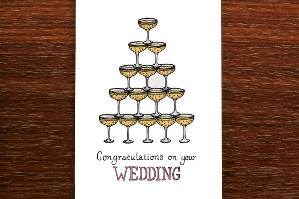 The Nonsense Maker Card - Wedding Champagne