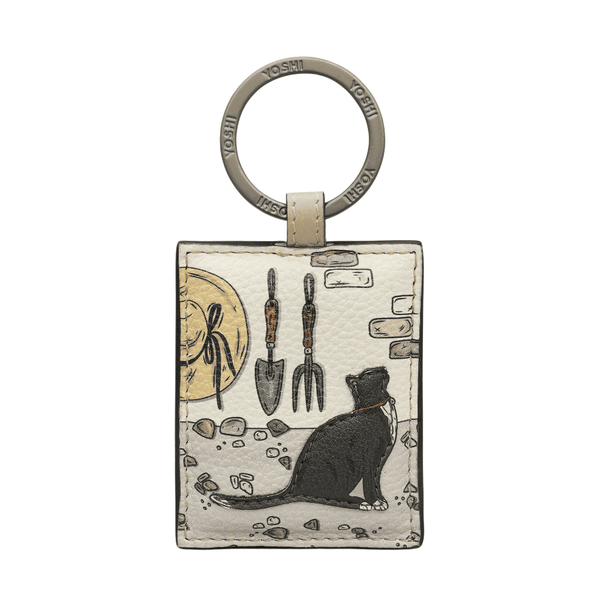 Yoshi Leather Keyring - Black Cat