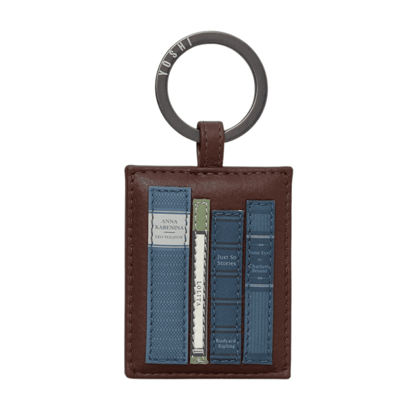 Yoshi Leather Keyring - Library Brown