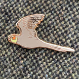 Bridget Farmer Enamel Pin In Flight - Cockatiel