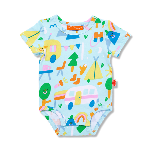 HN Short Sleeve Bodysuit - Happy Campers