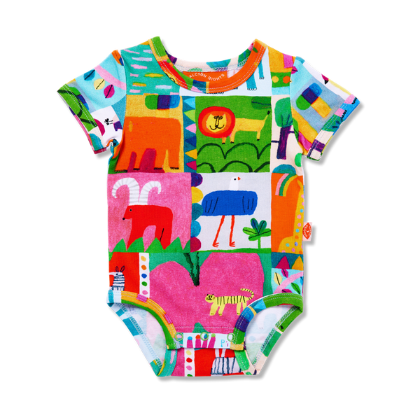 HN Short Sleeve Bodysuit - Safari Park