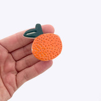 Ceramic Brooch - Orange