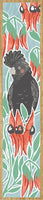 Wooden Bookmark - WD - Black Cockatoo & Desert Peas