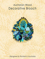 Wood Brooch - Azure Natives