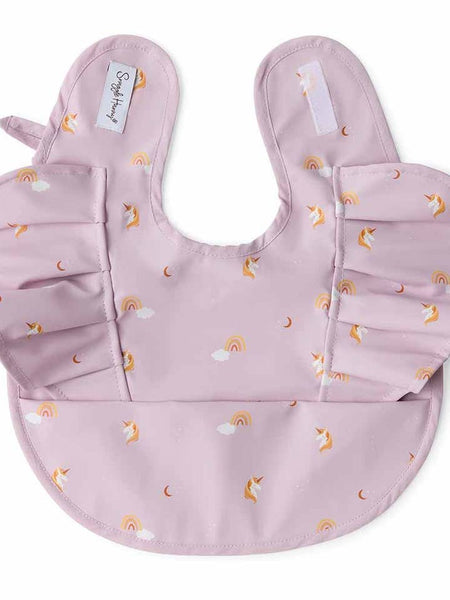 Snuggle Hunny - Frill Bib - Unicorn