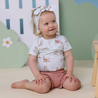 Kittens Short Sleeve Organic Bodysuit: 6-12 Months (0)